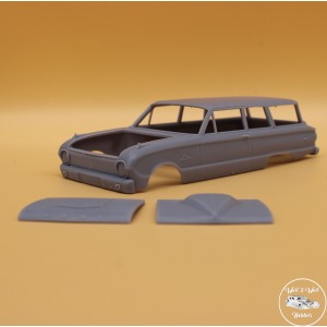 1962 Ford Falco Wagon with Two Separate Hoods 3D Printed