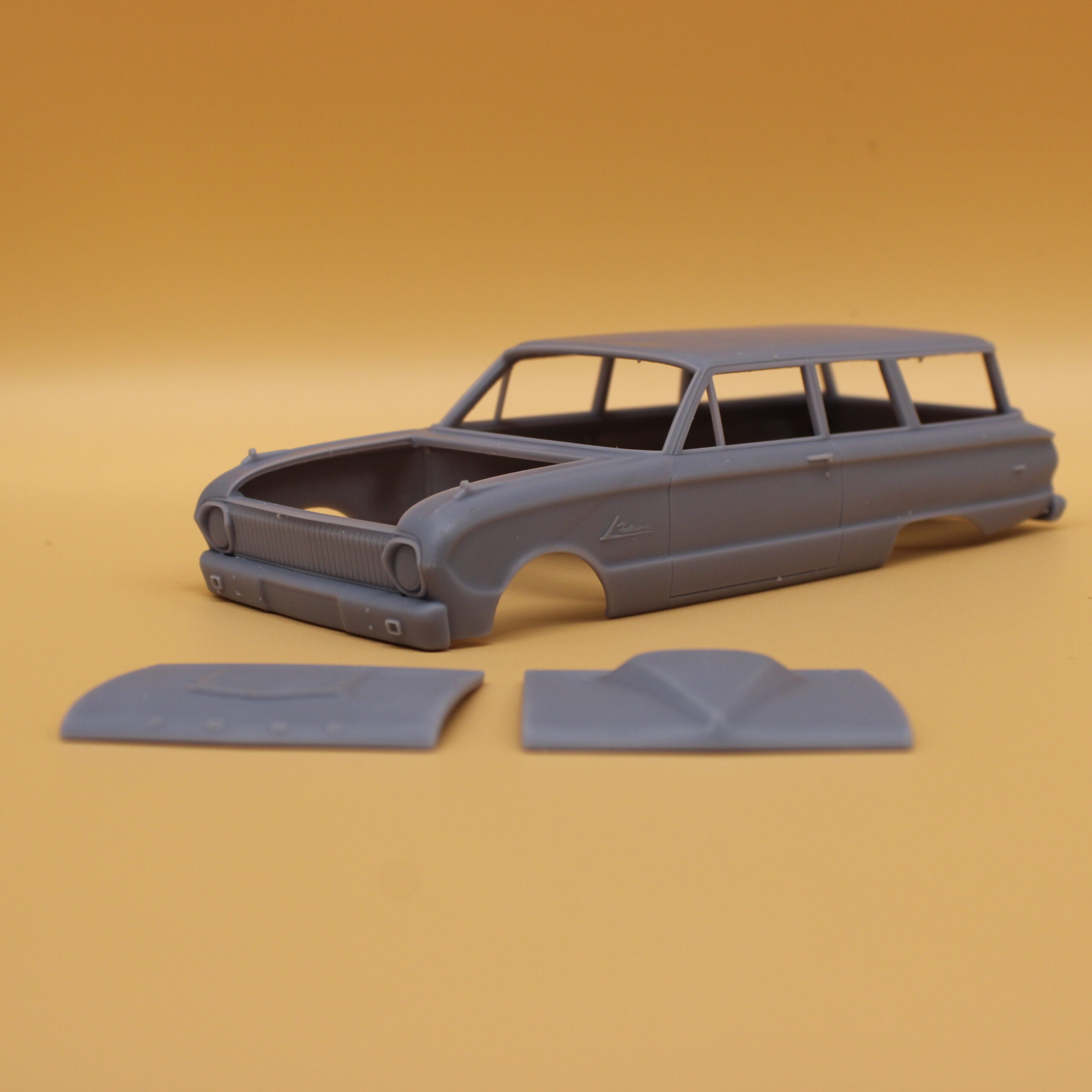 1962 Ford Falco Wagon with Two Separate Hoods 3D Printed