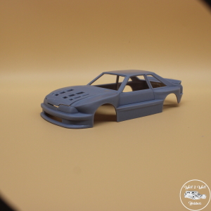 Wide Body Mustang Body with Separate Hood and Rear Wing 1/25 Scale