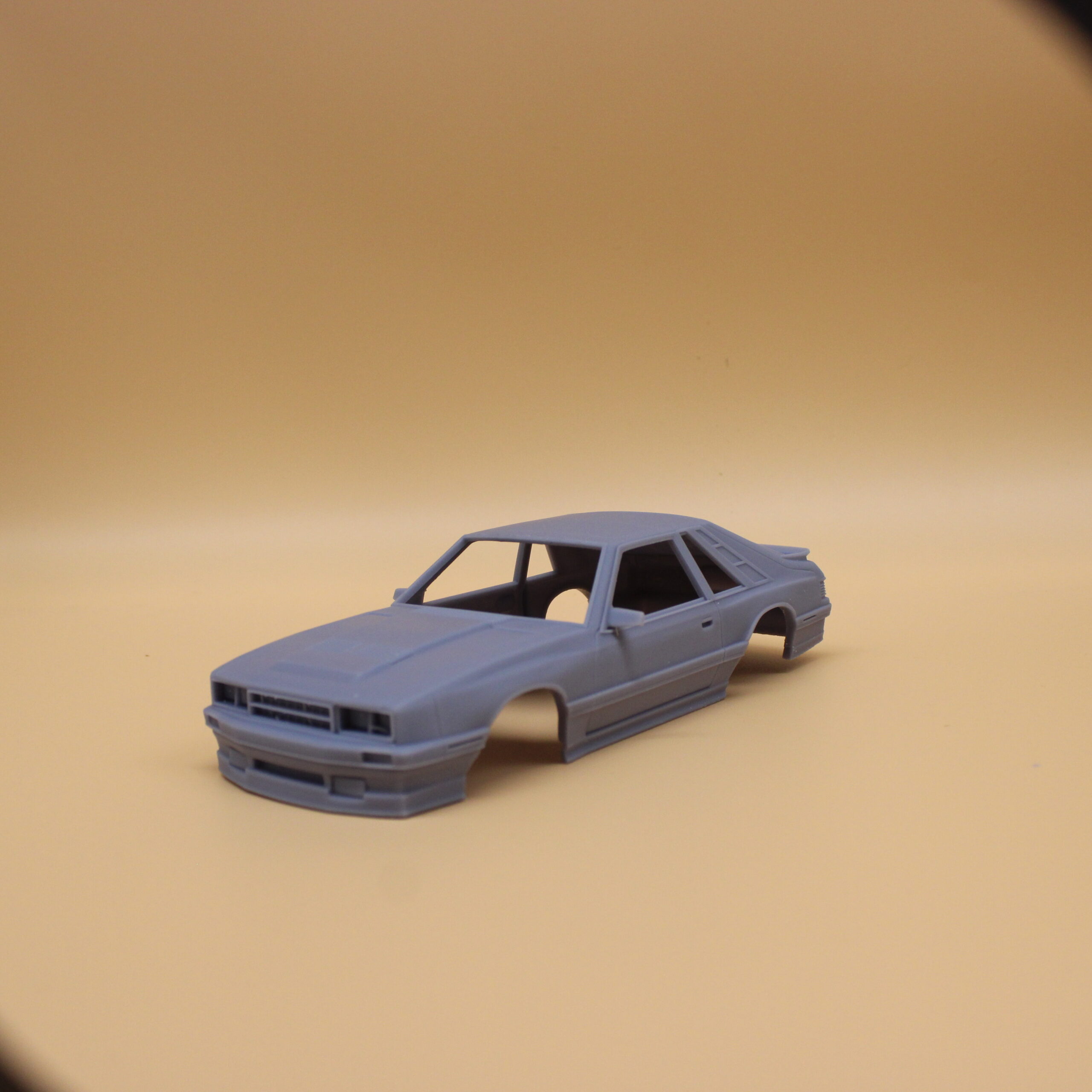 Fox Body Mercury Capri Hatchback with Closed Back Hatch Glass 3D Printed 1/25 Scale