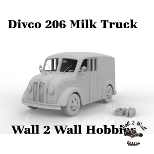 ABS Like Resin 3D Printed Divco 206 Milk Truck 1/25 scale