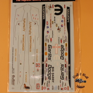 Slixx Decals Don Garlits Red & Black Swamp Rat 12C T/F Dragster Drag Pak Challenger