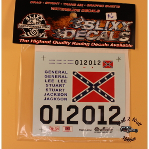 Slixx Decals Other Mini Sheets #1 "General Lee/Flag Sheet"