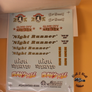Slixx Decals Gasser Mini Sheets #60 "Night Runner"
