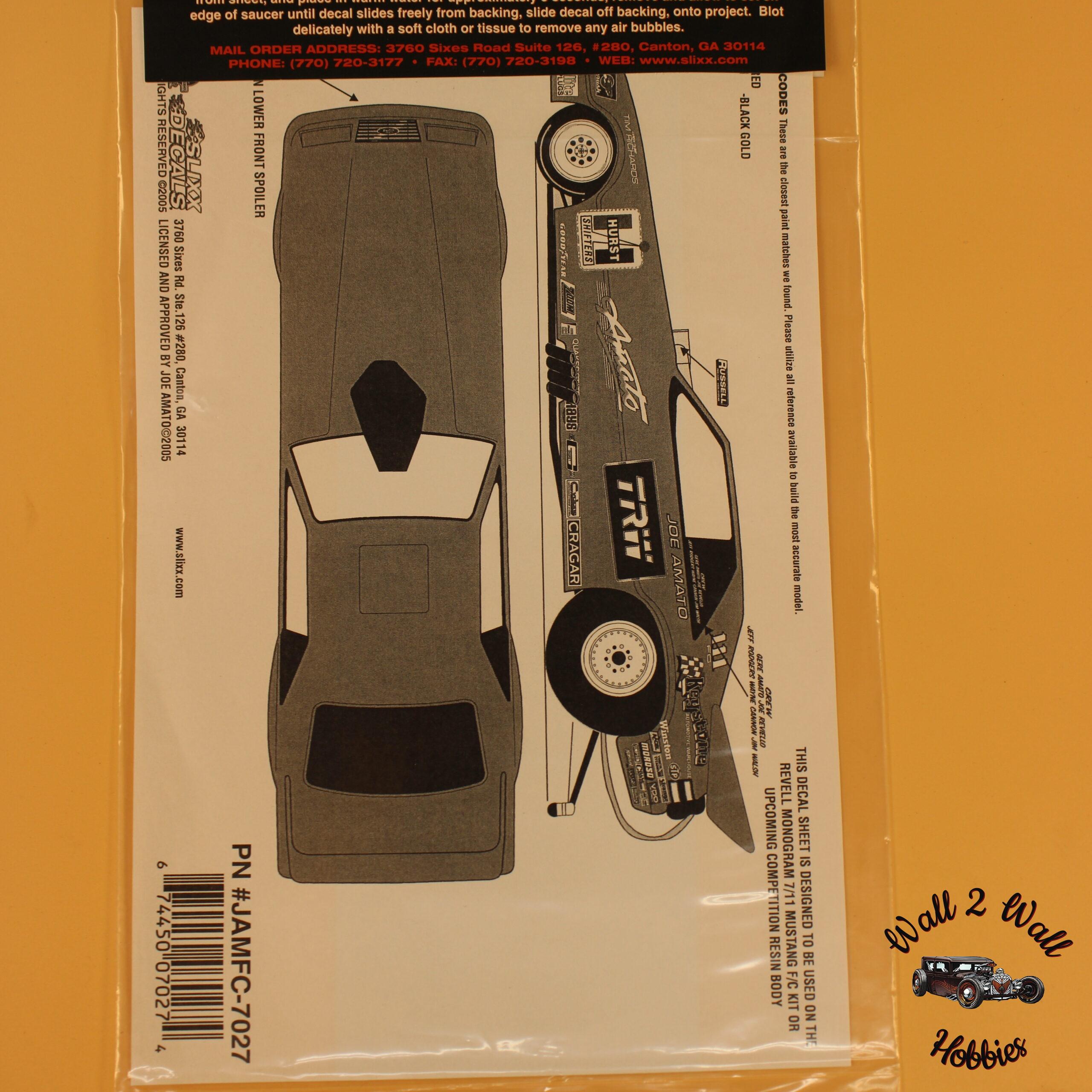 Slixx Decals Joe Amato TRW Mustang Funny Car - Image 2