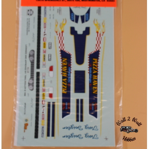 Slixx Vintage Decals Twig Zeigler's Pizza Haven Duster Funny Car