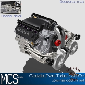 3D Printed ABS like Resin Godzilla Twin Turbo