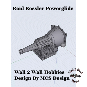 3D Printed Reid Rossler Powerglide Transmission 1/25 scale