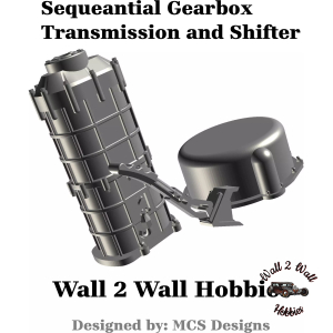 3D Printed Sequential Gearbox Transmission with Shifter 1/25 Scale