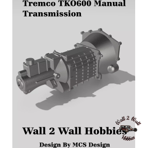 3D Printed Tremco TKO600 manual Transmission 1/25 scale
