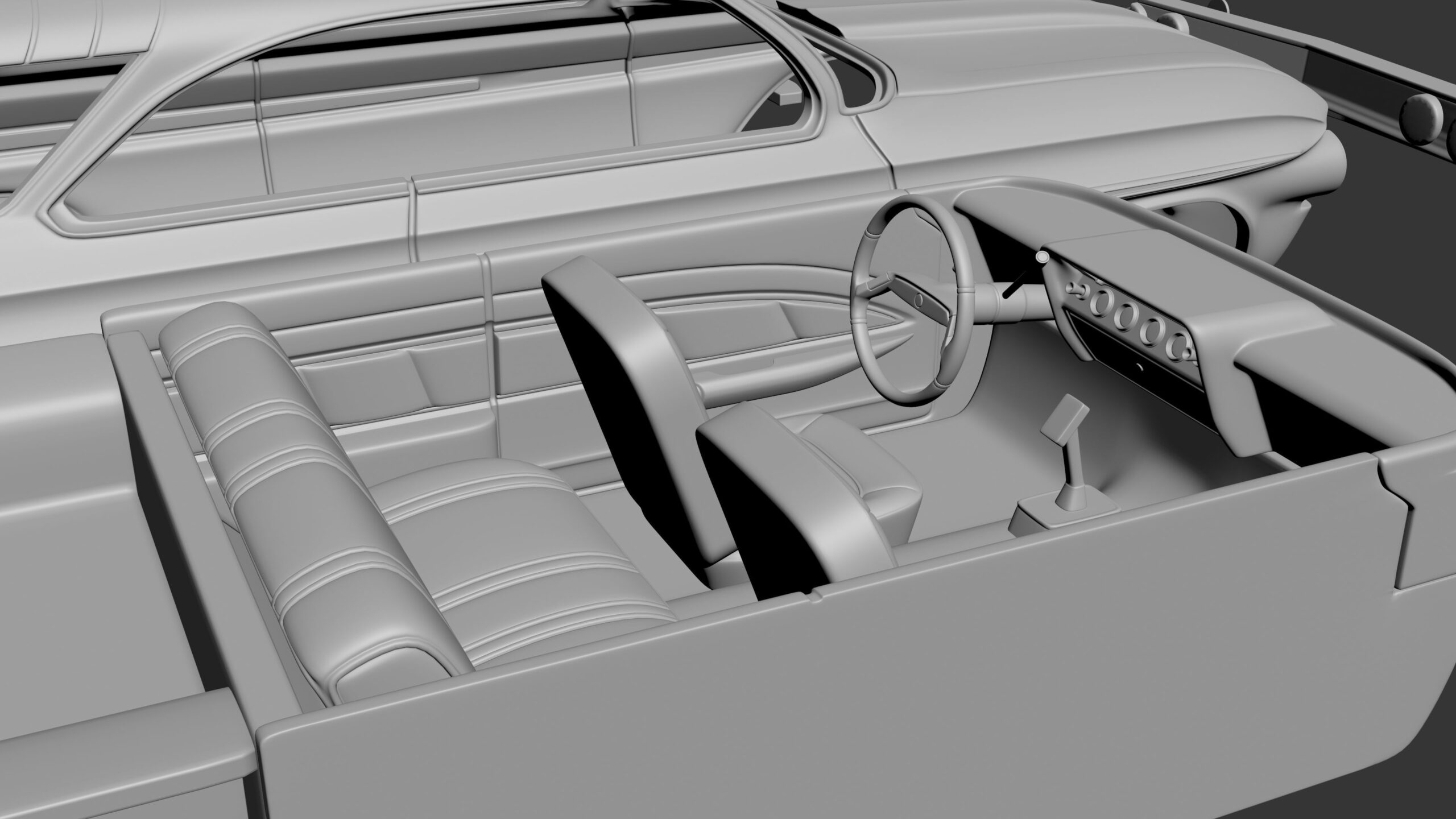 3D Printed ABS Like Resin 1961 Chevrolet Impala Wagon Curbside Model Kit 1/25 scale - Image 4