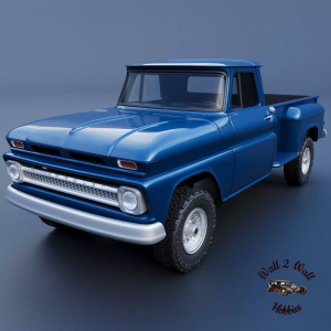 3D Printed ABS Like Resin 1965 K20 Chevrolet Long Bed 4WD Step or Fleetside Pickup Model Kit 1/25 scale