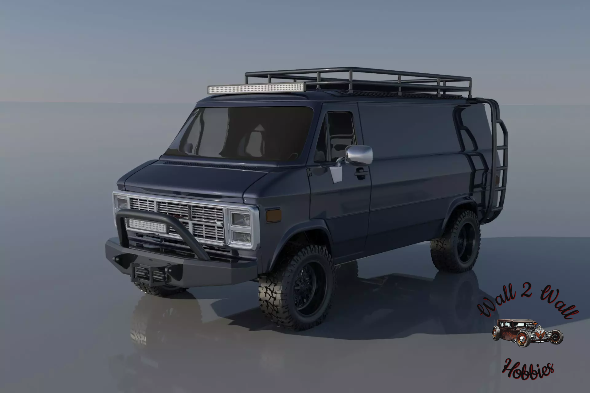 3D Printed ABS Like Resin 1983 GMC "Vandura" 2n1 Curbside Model Kit 1/25 scale