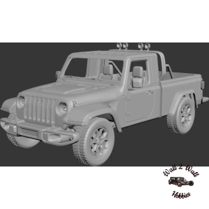 3D Printed ABS Like Resin Jeep Gladiator 2 door Curbside Model Kit 1/25 scale