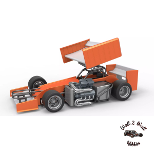 3D Printed ABS Like Resin Super Modified Asphalt Race Car Model Kit 1/25 scale